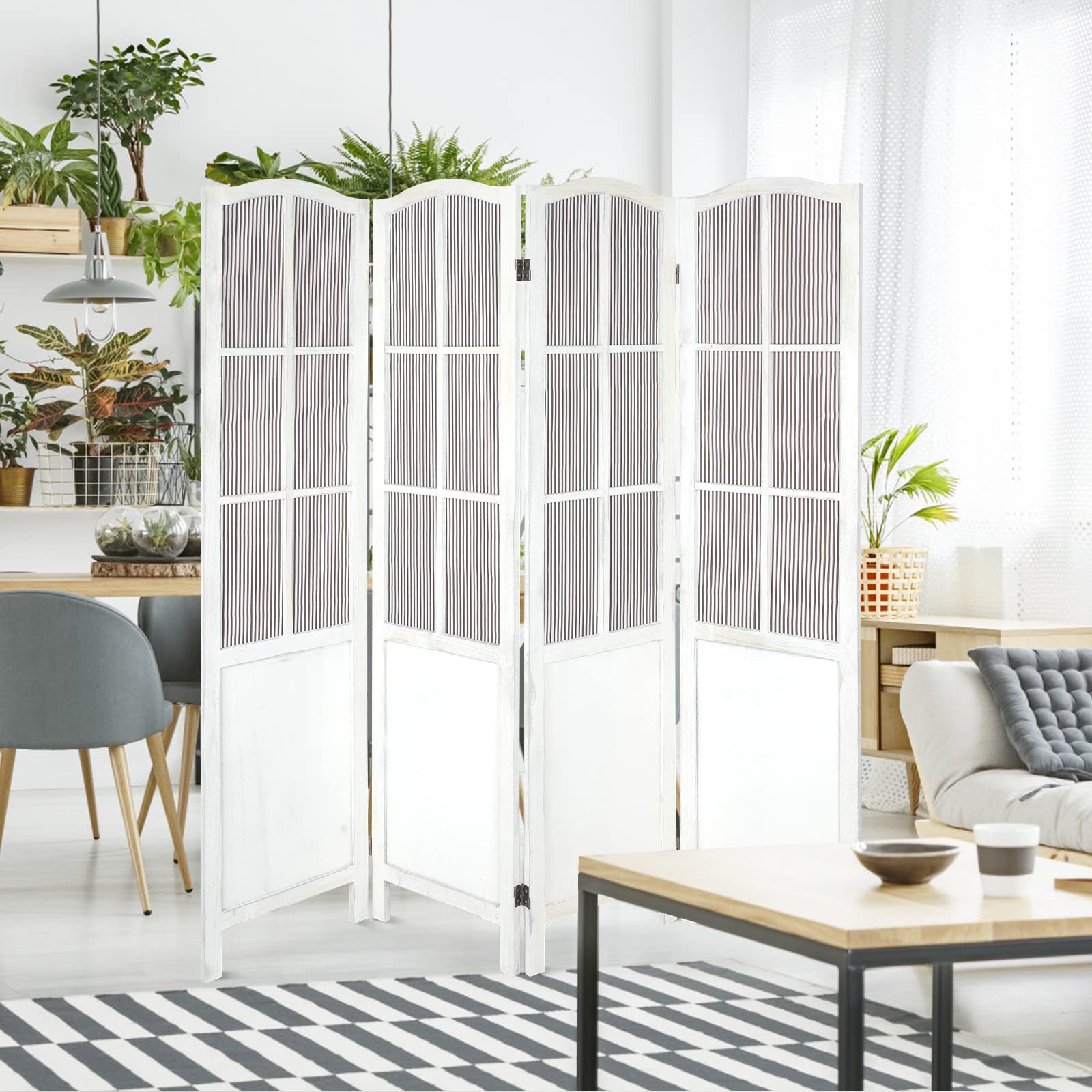 Folding Room Divider With Hinged Window preview