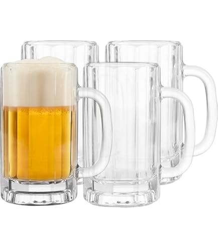 Amazon.com | Libbey 12-oz Glass Beer Steins (Pack of 12): Beer Mugs & Steins