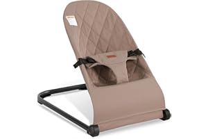 Lfhiwhd Baby Bouncer,Baby Bouncer Seat,Portable Infant Bouncer with 3-Point Safety Harness,Ergonomic Bouncy seat, Newborn Bouncer for Babies 0-6 Months up to 20lbs (Khaki)