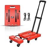SPACEKEEPER Folding Hand Truck, 500 LB Heavy Duty