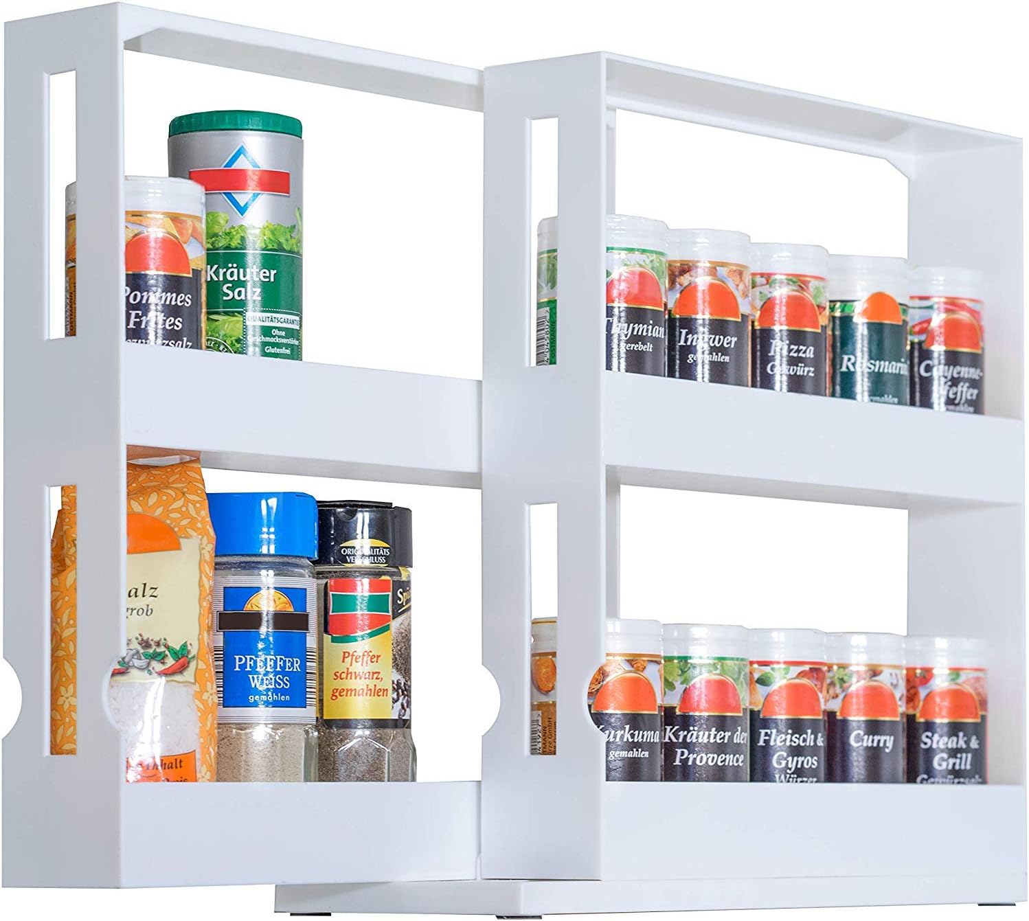 Para gabinete o mesa mDesign Especiero para cocina En tres niveles