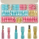 Feggizuli 130pcs Heat Shrink Bullet Wire Connectors Kit, Waterproof Bullet Connectors, Bullet Terminals Wire Connectors Femal