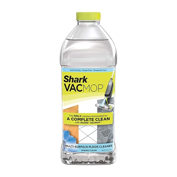 SHARK VACMOP MULTI-SURFACE CLEANER REFILL 2L BOTTLE, COMPATIBLE WITH VM252 & VM180, CLEANS & DISINFECTS SEALED FINISHED FLOORS, STONE, LAMINATE & TILES, SPRING CLEAN SCENT, VCM60