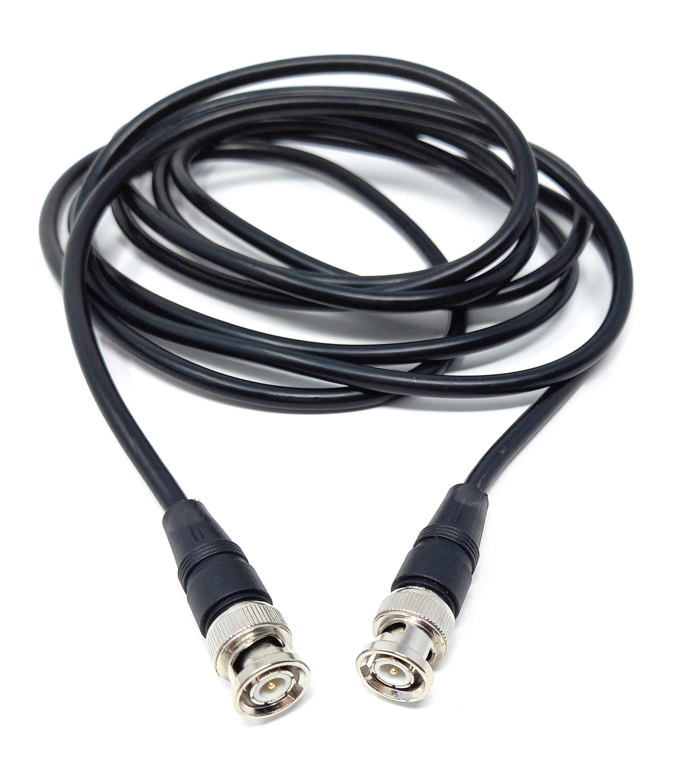DRUT 3m BNC Male to BNC Male Coax Lead 50 Ohm RG58/58U Coaxial Cable for Analogue and Serial Digital Interface Video Signals and CCTV Camera Equipment 10ft