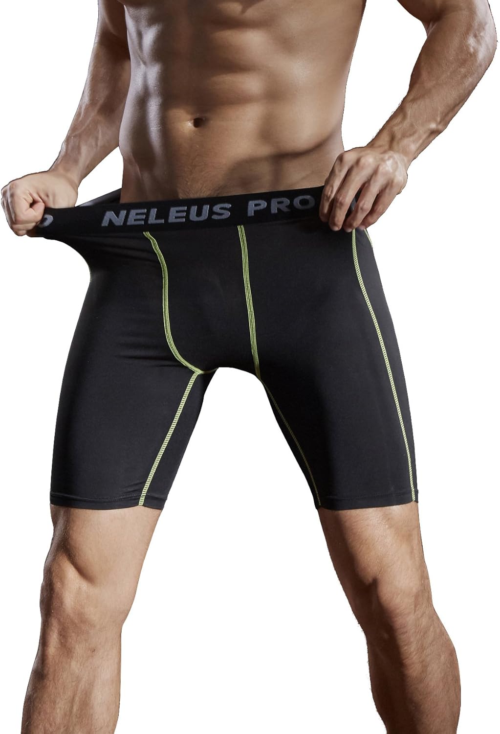 Neleus Men's 3 Pack Compression Short: Clothing