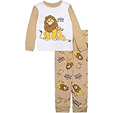 Disney Boys' 2-piece Snug-fit Cotton Holiday Matching Pajama Set, Soft & Cute for Kids
