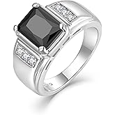 Eternity Ring 925 Sterling Silver Baguette Cut Cubic Zirconia Stackable Rings