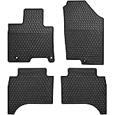 Megiteller Car Floor Mats Custom Fit for Hyundai Santa Cruz 2022 2023 2024 2025 2026 & UP Odorless Washable Heavy Duty Rubber (All Weather) Floor Liners Black