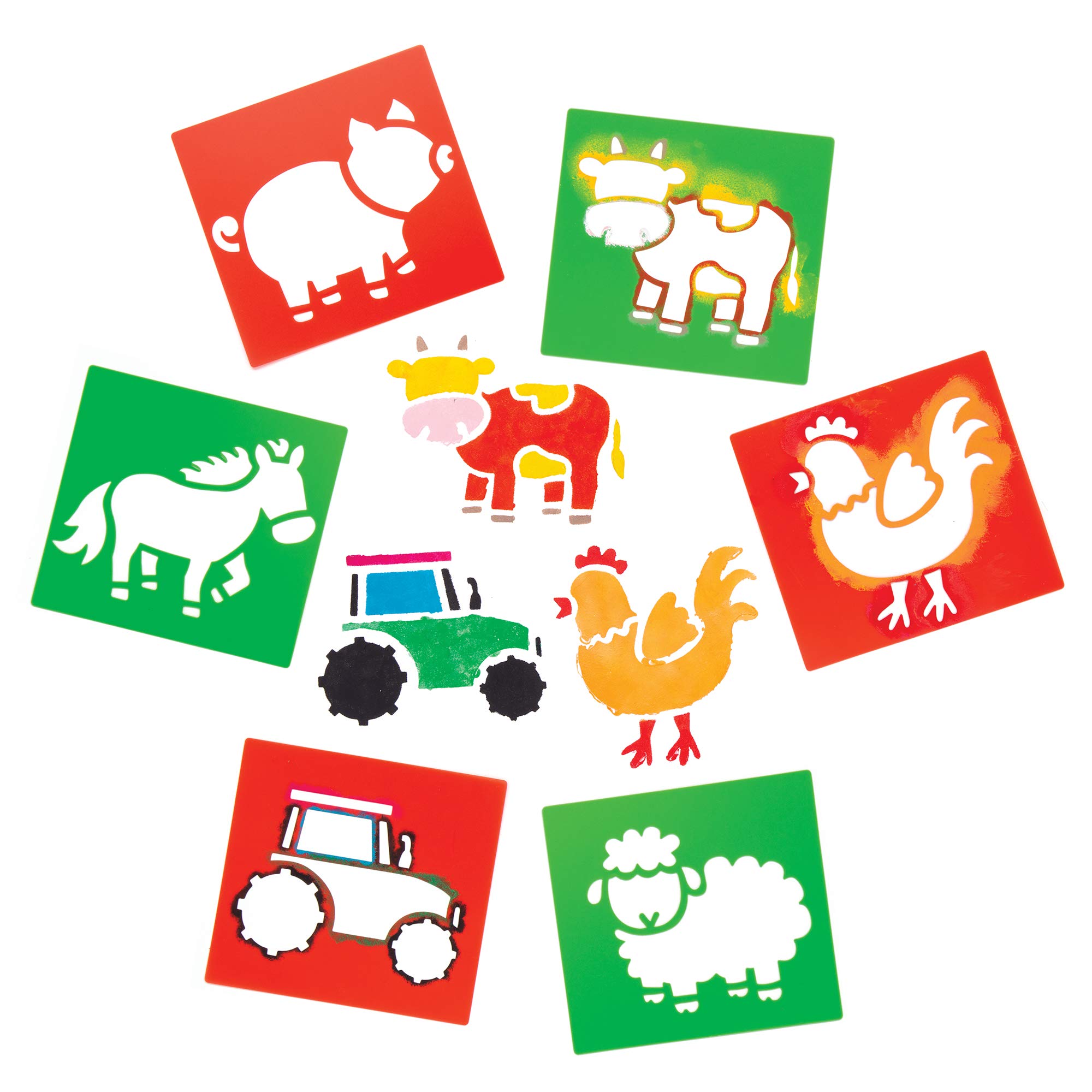 Baker Ross AW631 Farm Stencils (Pack of 6)