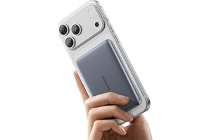 Baseus Picogo Power Bank, 0.3" Ultra Slim 5000mAh MagSafe Portable Charger, Card-Size Magnetic Battery Pack with USB-C Braided Cable, Alloy Wireless Charger for iPhone 17 Pro Max/17 Air/16/15/14/13/12