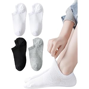 Kids No Show Socks Boys Girls Cotton Athletic Ankle Socks Low Cut 4/8 Pairs
