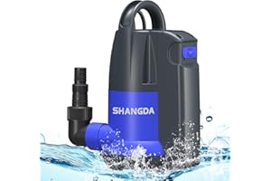 SHANGDA 1 HP Automatic Submersible Water Pump, Portable Sump Pump with Integrated Float Switch 4000GPH Utility Pumps for Pool Tub Garden Pond Flooded Basement Draining