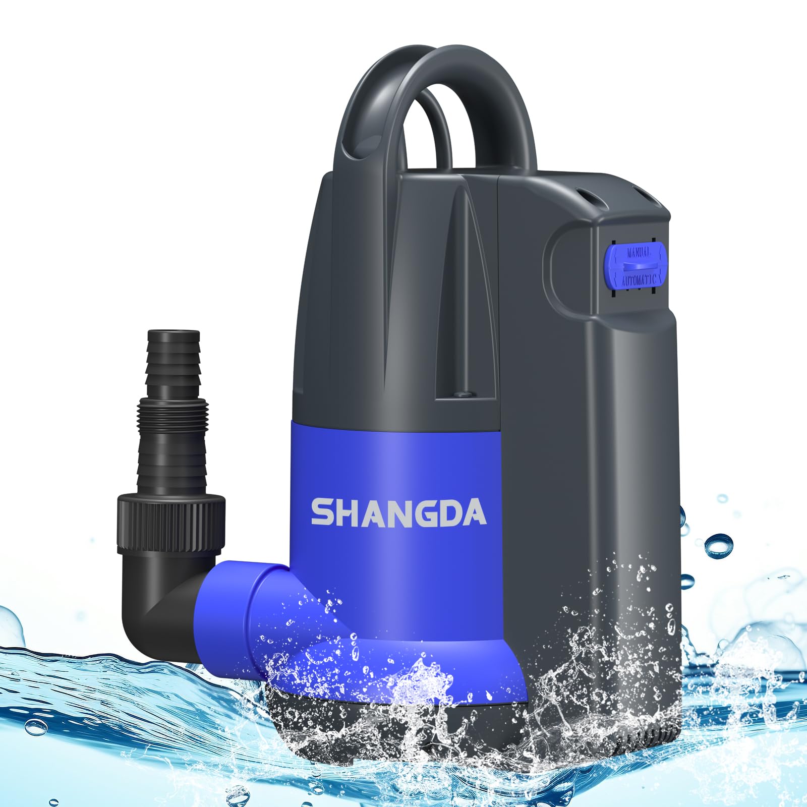 Photo 1 of SHANGDA 1 HP Automatic Submersible Water Pump, Portable Sump Pump with Integrated Float Switch 4000GPH Utility Pumps for Pool Tub Garden Pond Flooded Basement Draining