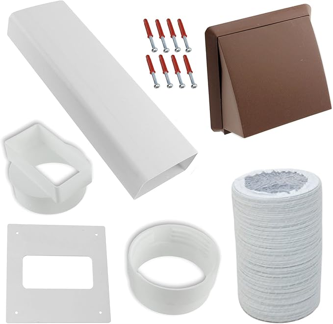 SPARES2GO Universal Exterior Wall Tumble Dryer Vent Cover Kit