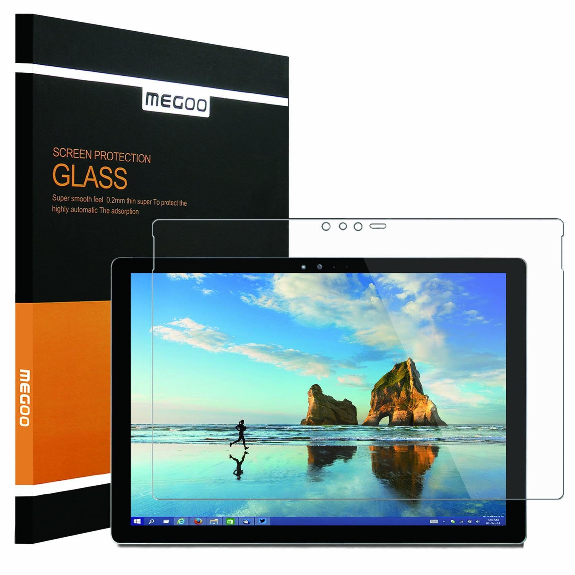 MEGOO Surface Pro 6/5/4 Screen Protector 12.3 Inch,Tempered Glass, Easy Installation, Quick Response, Smooth Touching, Anti-Scratch (1724/1726/1807 Model).