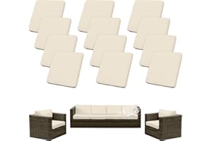 GALYEJIA 12Pcs Outdoor Cushion Covers Patio Cushion Covers Cushion Covers for Outdoor Furniture Stretch Patio Cushion Covers Replacement Couch Slipcovers Waterproof (Cover Only)