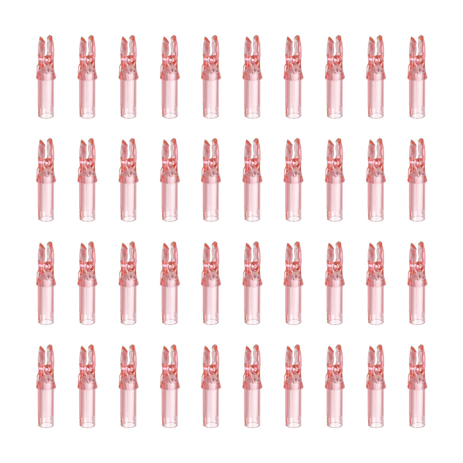 PATIKIL Archery Arrow Nocks 6.2mm 0.244", 40 Pack Insert Arrow Nock Replacement for Shooting, Clear Red