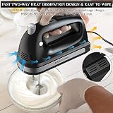 BAIGELONG 300W Hand Mixer, 5 Speeds + Turbo, 5 Attachments, Black view 5