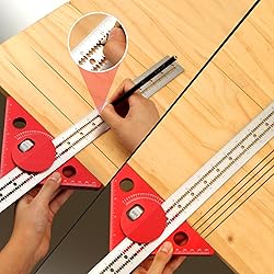 Edge Ruler Woodworking 17.3in, Violetfox 180 Degree