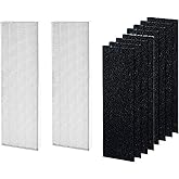 Nispira AeraMax 90 100 DX5 DB5 Filter Replacement for Fellowes Aeramax Air Purifier Part 40101701 9287001 9324001, True HEPA Activated Carbon 2 Sets