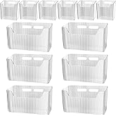 Dhnvcud 12 Pcs Storage Organizer Bins Wall Mounted Organizer Basket,Wall Organization Container Hanging Basket Bins,for Organizing Cosmetics, Toiletries and Kitchen Supplies
