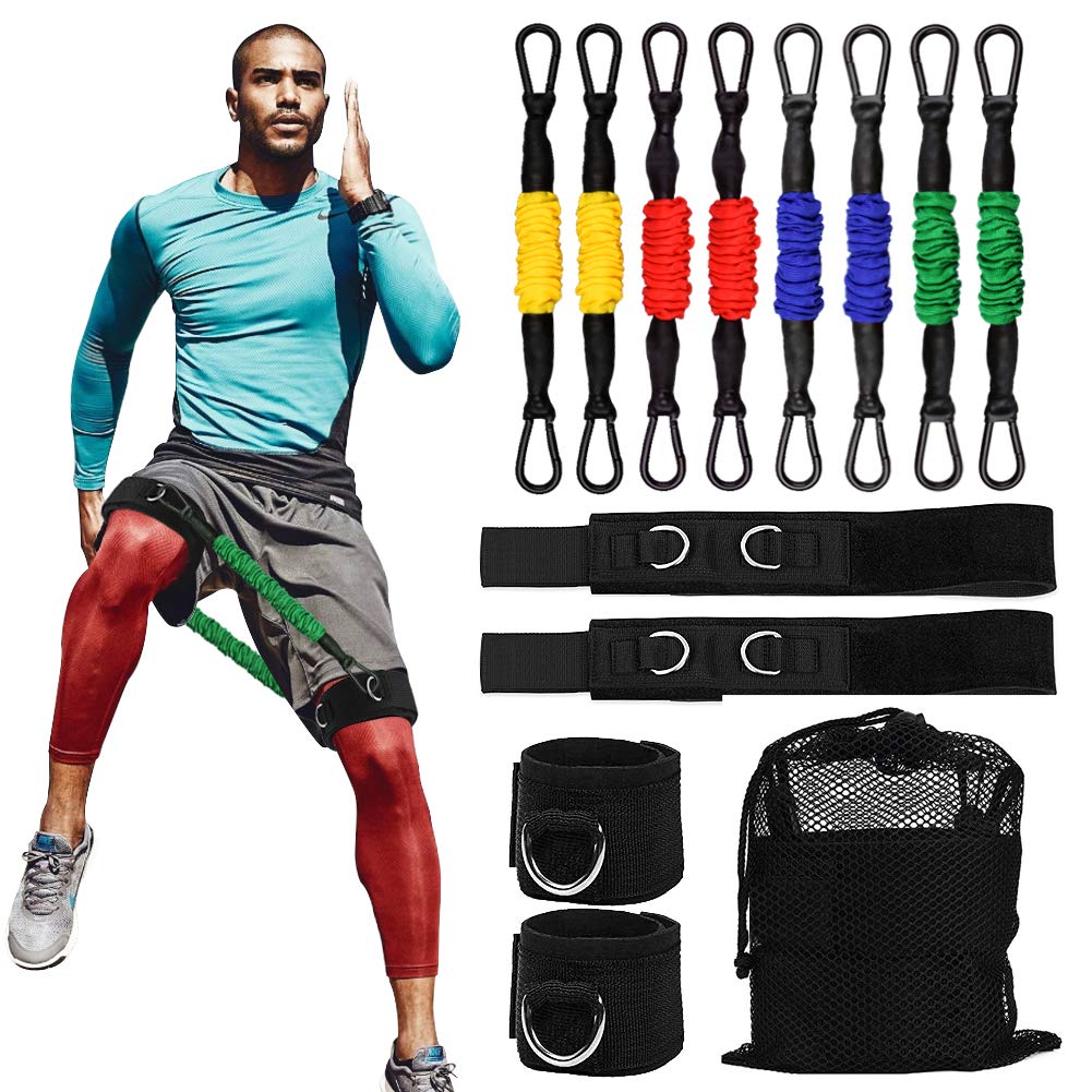 Speed Leg Resistance Bands,Athletics Speed and Agility Training Resistance Bands Stretching Strap for All Sports,Fast Sprinting, Explosive, Agile, Strength, Endurance