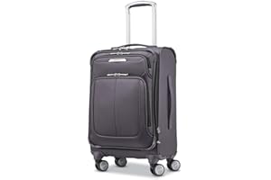 Samsonite Solyte DLX Softside Expandable Luggage with Spinner Wheels, Mineral Grey, Carry-On 20-Inch