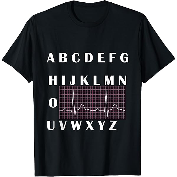 Amazon.com: PQRST heartbeats Nurse t-shirt Alphabet PQRST