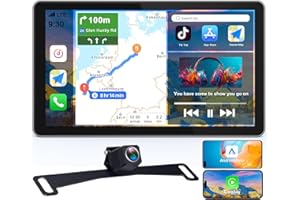 Thybro CarPlay Screen with Backup Camera: Wireless Seamless Connection Apple/Android Auto - Hands-Free Calls & Navigation - P
