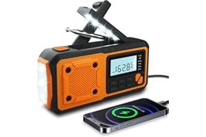 Victoper 2025 New Emergency Radio, 4000mAh Power Bank Solar Hand Crank Radio, AM/FM/WB/NOAA and Alert Portable Weather Radio, Multifunctional SOS Alarm Survival Radio with Flashlight for Outdoor