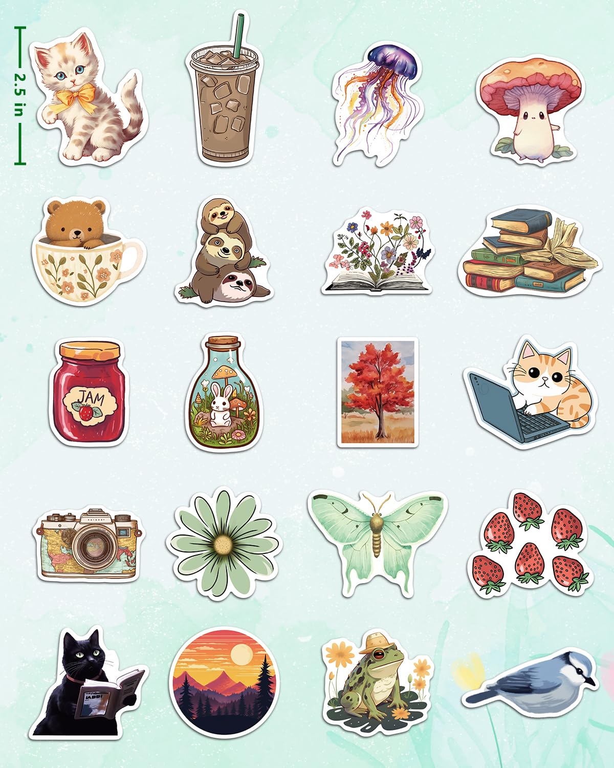 AOWDIAO 150 Pcs Aesthetic Stickers Pack - Waterproof, Durable Designs for Teens, Kids, and Adults - Ideal for Parties, Gifts, and School Projects
