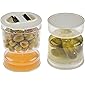 HOME-X Pickle and Olives Hourglass Jar, Juice Separator, Pickle and Olive Container – 4.5” L