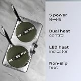 Daewoo 2500W Double Hot Plate Electric Hob Portable 2 Ring Tabletop Student view 2