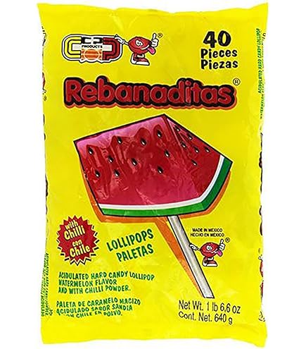 1 Bolsa De 40 Piezas Paleta Vero Sandi Brochas Rellenas Con Polvito Enchilado Sabor Sandia Top Dulces Mexicanos Favoritos