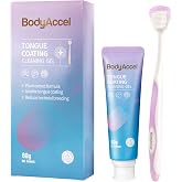 BodyAccel Tongue Cleaner Gel with Tongue Brush &ndash; Fresh Breath Oral Care Kit &ndash; Tongue Scraper Gel Set for Bad Breath Removal, Maintain Oral Health