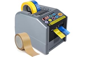 JODOUEEIR Upgraded Automatic Tape Dispenser Cutter,Dispensador automático de Cinta,Automatic Ribbon Cutter Machine for Tape Thickness Within 0.5mm, Maximum Cutting Length: 999mm, Tape Width: 6-60mm, 110V.