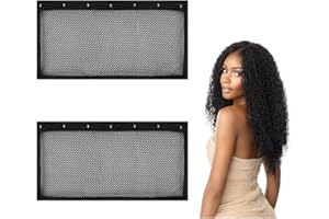 CRUIFU Lock Curly Hair Stretcher and Length Maintainer - Prevent Shrinkage with No-Heat Styling Net for An Elongated Look (13IN*2PCS)