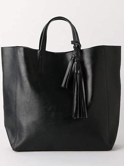 Amazon ビューティ ユース By レザータッセル トートバッグ