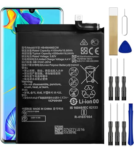 Amazon.com: WUHAO HB486486ECW Battery for Huawei P30 Pro VOG-L04