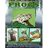 New Creations Coloring Book Series: Frogs: a grayscale (for kids too) coloring book for grownups featuring a variety of images of frogs to color with your choice of media