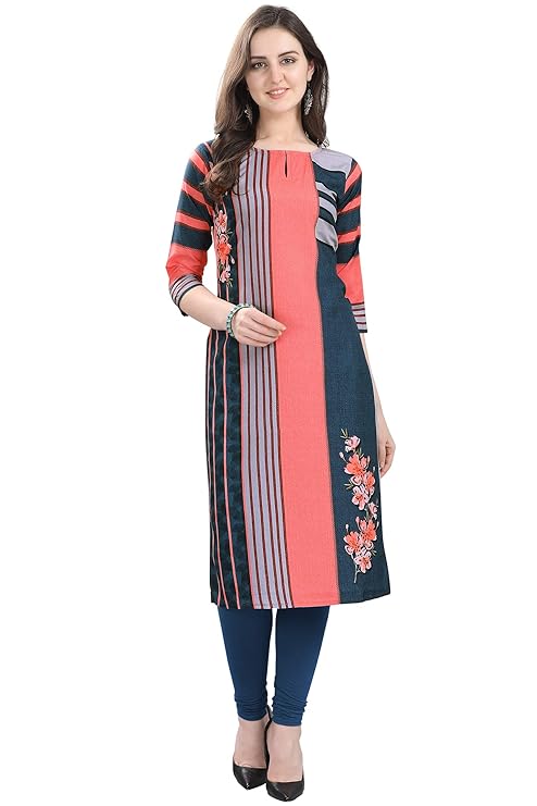 Women Crepe Straight Kurta