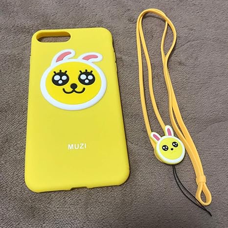 Amazon Co Jp Iphone7plus 8plus ケース カバー カカオトーク ムジ シリコン ネックストラップ付 ホビー