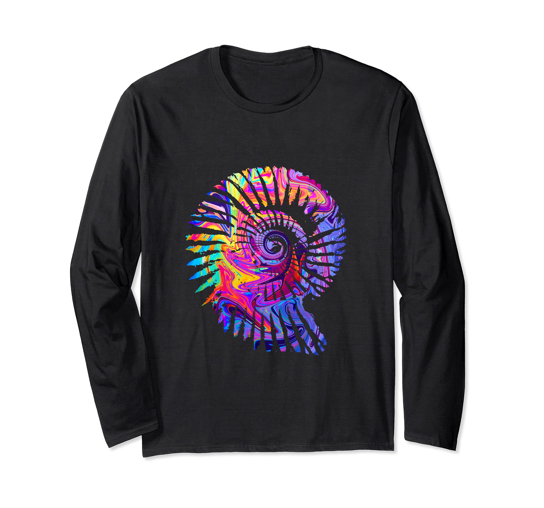 Ammonite Fossil Hunter Collector Paleontology Rock Hound Long Sleeve T-Shirt
