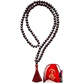 Rosewood mala beads necklace 108 buddhist prayer beads Red Sandalwood japa mala 10 Styles - Energized - w/ mala Pouch (8mm 108+1 Beads mala)