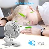 HONYIN Mini USB Clip Fan Clip Desk Personal Fan 720° Rotation 3 Speeds view 3