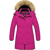 CTFASHION Girl's Puffer Jacket Kids Long Winter Coats Heavyweight Parka Warm Fleece Snow Outerwear with Removable Fur Hood