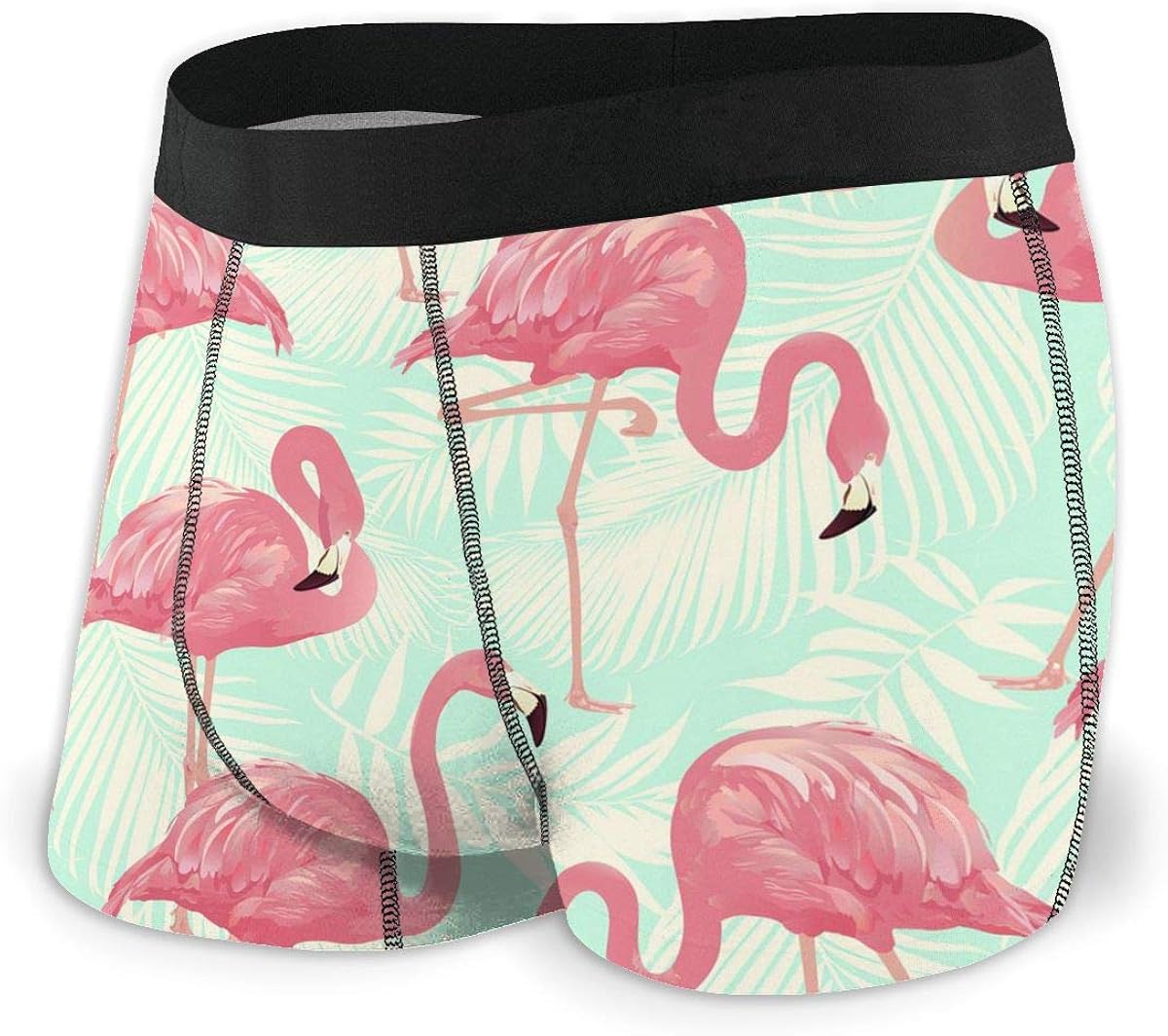 Tropical Pattern with Pink Flamingos Men Boxer Briefs Comfort Classic