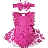 FOCICI Baby Girl Summer Clothes Cute Newborn Girl Outfits Sleeveless Lace One Piece Romper + Headband 2pcs Set 0-12 Months