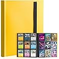 Card Binder 9-Pockets, Trading Card Binder,20 Pages, 360 Card Capacity Collection Binder, Card Folder for MTG, TCG, Game Cards & Sports Cards（Yellow）