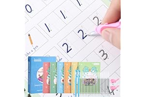hzsshb Grooved Writing Books for Kids,Magic Practice Copybook, Reusable Handwriting Practice Book Calligraphy Gift Box,Preschool Tracing and Learning Activities,Holiday Gift for Age 3-8